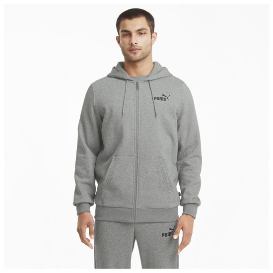 Puma Ανδρική ζακέτα Essentials Small Logo Full-Zip Hoodie